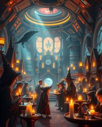 Discover a futuristic magical school where young wizards train amidst a captivating blend of advanced technology and enchanti