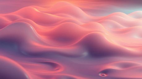 A mesmerizing digital art piece showcases neon gradient textures flowing across a liquid surface. The mystic and enchanting