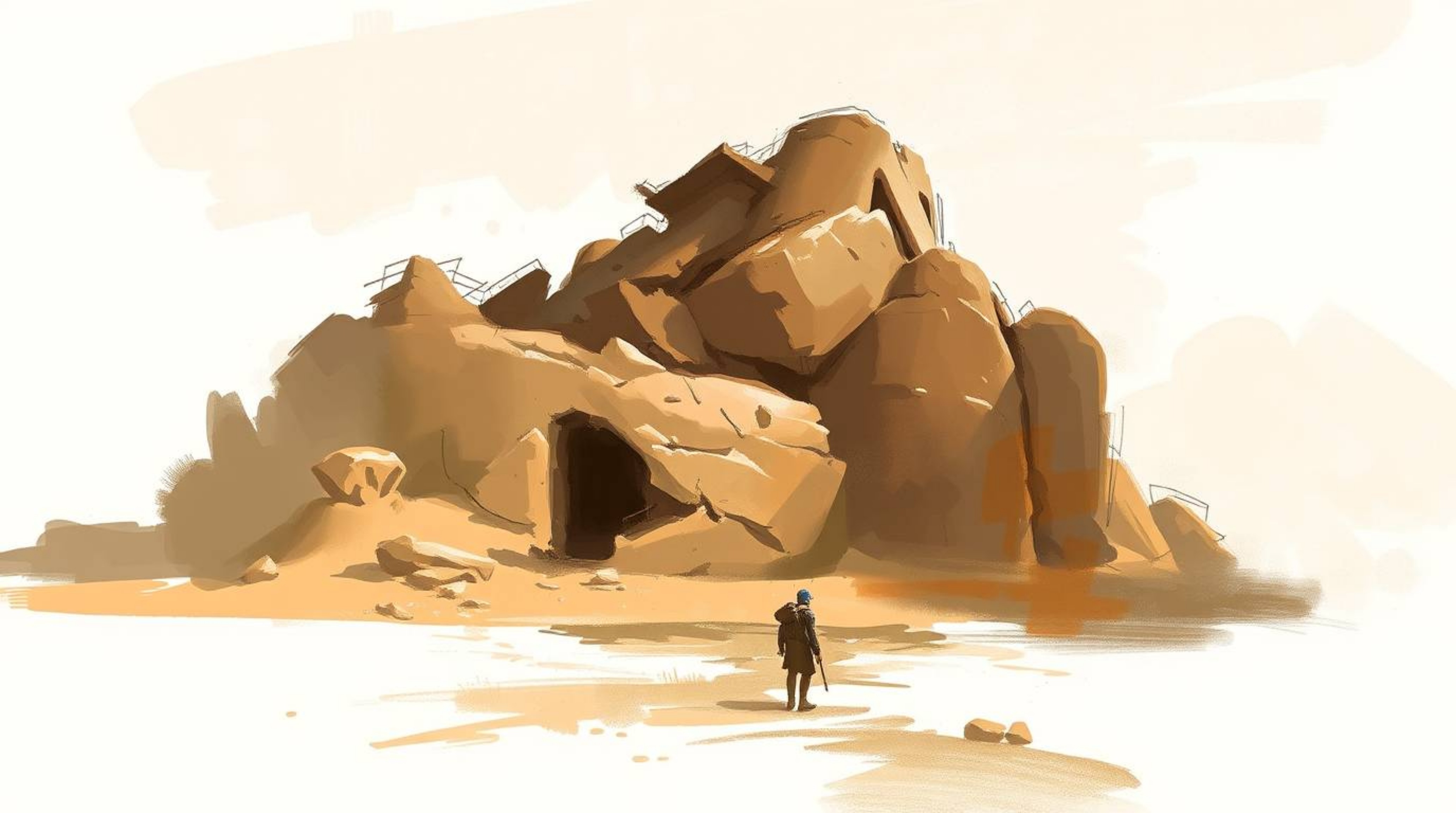 Discover stunning digital sketches featuring loose painterly strokes and natural earth tones.  These pieces evoke a sense of 