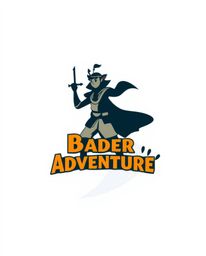 This logo design features a brave, Disney-style hero embarking on a desert adventure.  The design incorporates geometric shap