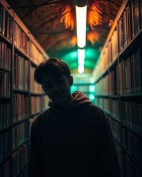 A captivating professional photograph shows a person with soft, glowing bioluminescent colors experiencing the wonder of disc