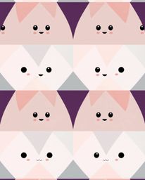 This adorable and cute geometric pattern wallpaper features beautiful pastel gradients and a soft modern design. The high con