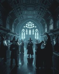 Explore a mesmerizing vision of a magical school brimming with young wizards, reimagined in a futuristic sci-fi setting. Witn