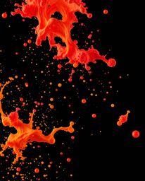 Immerse yourself in the captivating world of dynamic colorful splashes against a stark black backdrop. This high-resolution s