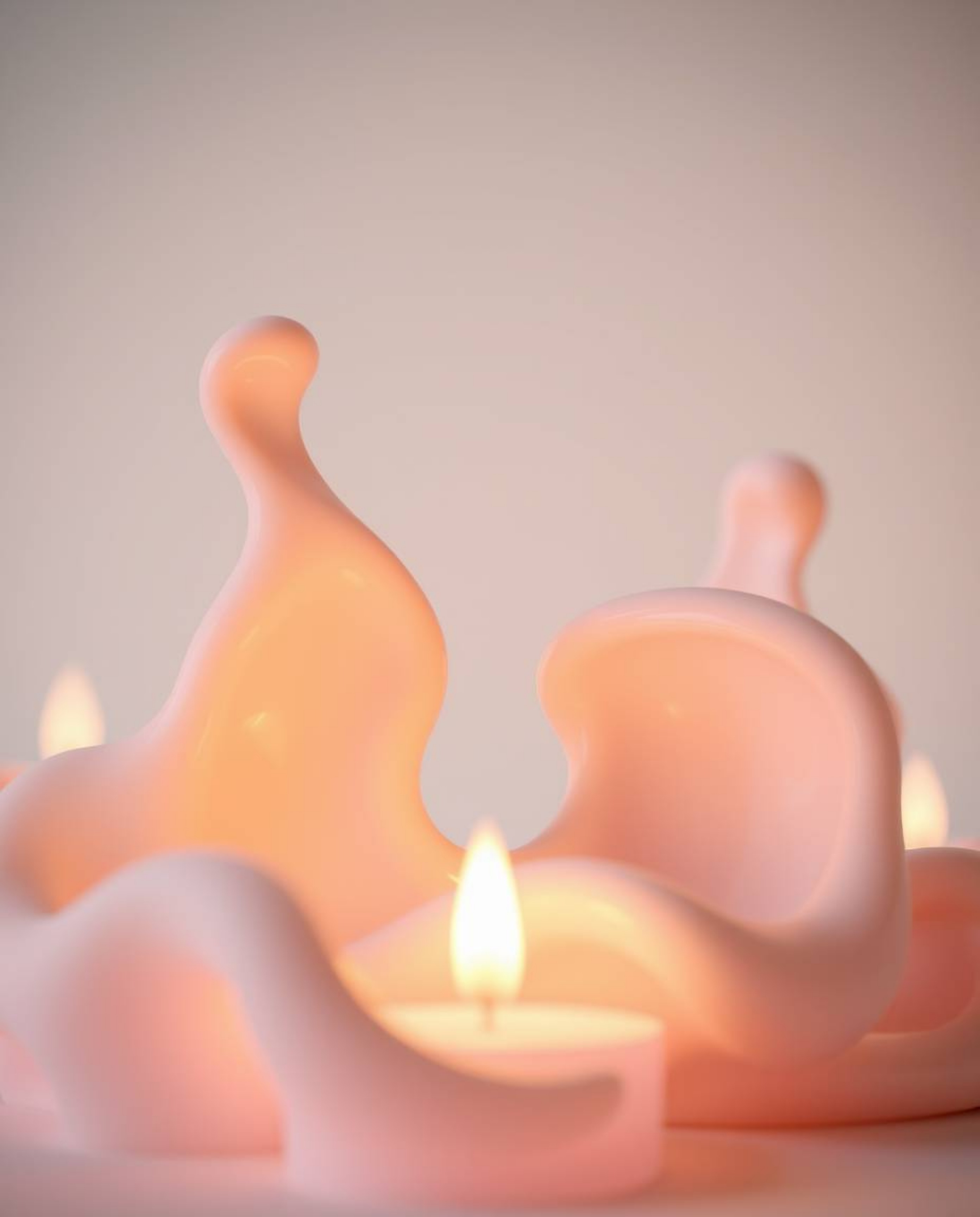 Explore captivating abstract liquid forms rendered in stunning 3D, showcasing a mesmerizing blend of pastel colors and soft, 