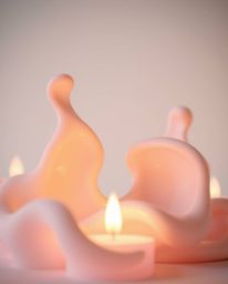 Explore captivating abstract liquid forms rendered in stunning 3D, showcasing a mesmerizing blend of pastel colors and soft, 