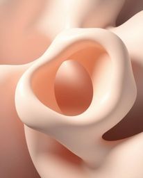 Immerse yourself in a soft, dreamy atmosphere with this captivating 3D illustration. Witness fluid shapes gracefully morphing