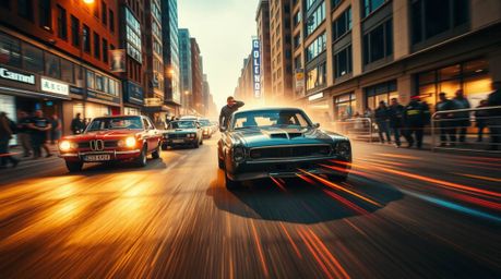 This collection captures the energy and spontaneity of a wacky racing scene in an urban environment through candid street pho
