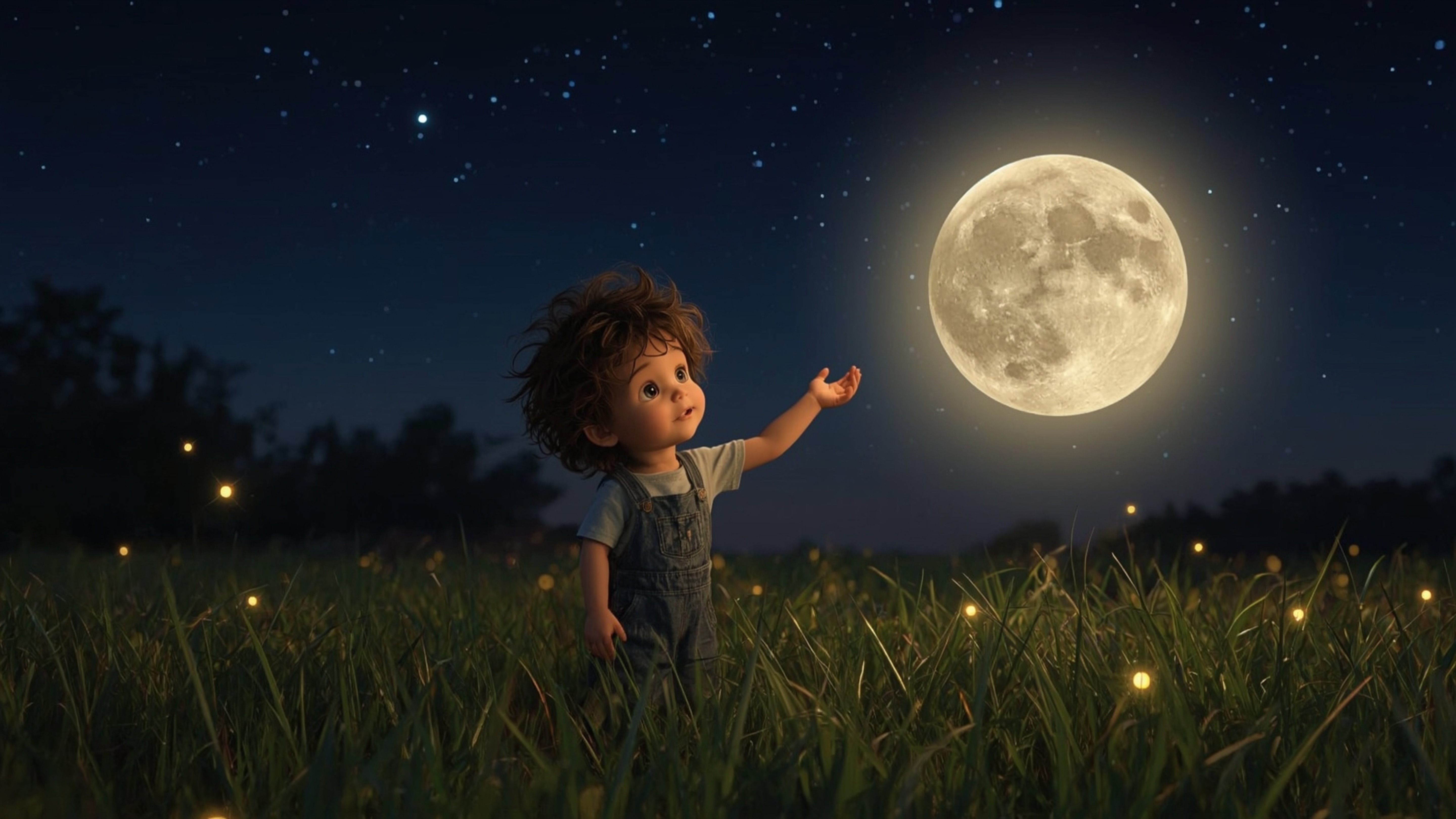 Step into a world of pure enchantment with this dreamy, cinematic photograph reminiscent of a Pixar animation. In a lush mead