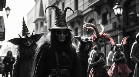 Capture the whimsical essence of a fantasy kingdom through candid street photography. This series showcases quirky magical cr