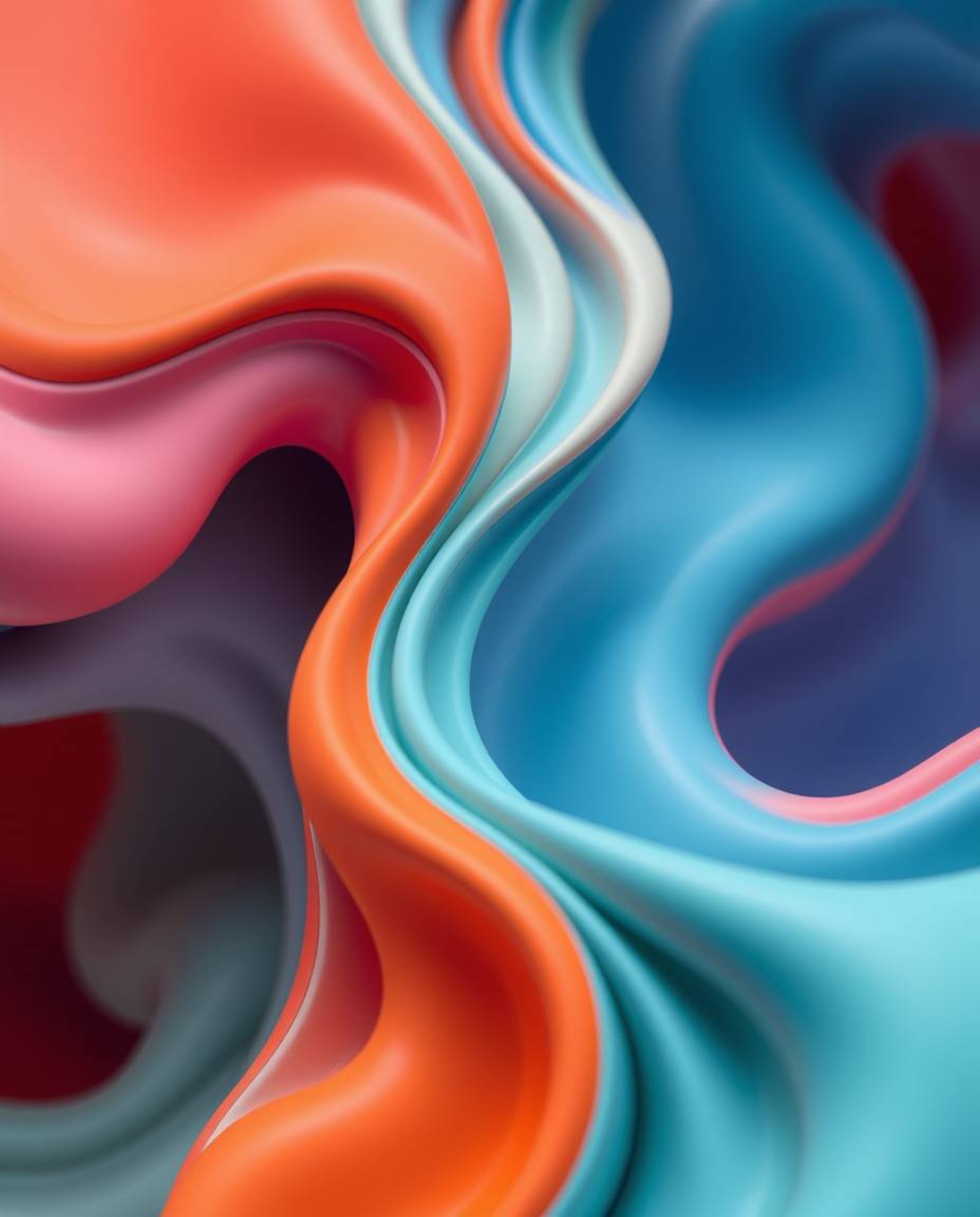 This captivating image showcases a modern flat design with an extreme macro close-up, revealing a vibrant interplay between c
