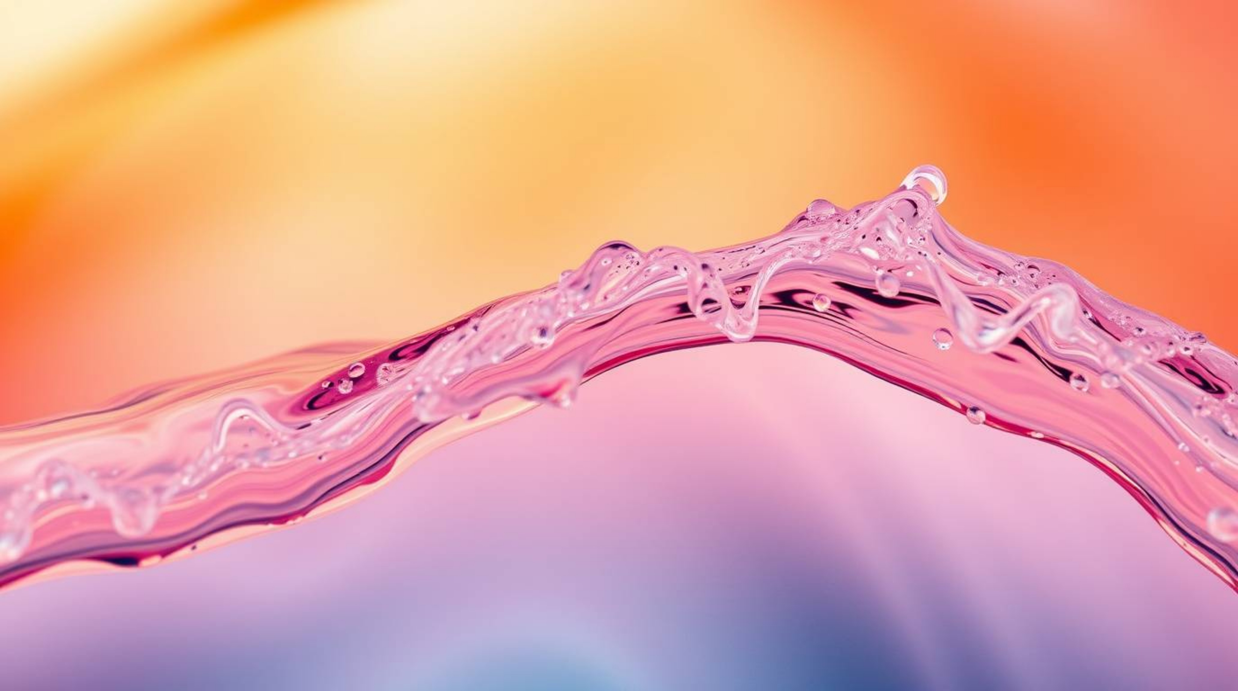 Explore a captivating extreme macro close-up of a fluid abstract wave, showcasing a mesmerizing pastel gradient texture. Warm