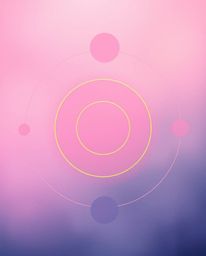 A captivating image showcasing a minimalist geometric pattern in the style of Bauhaus. Featuring vibrant electric colors and 