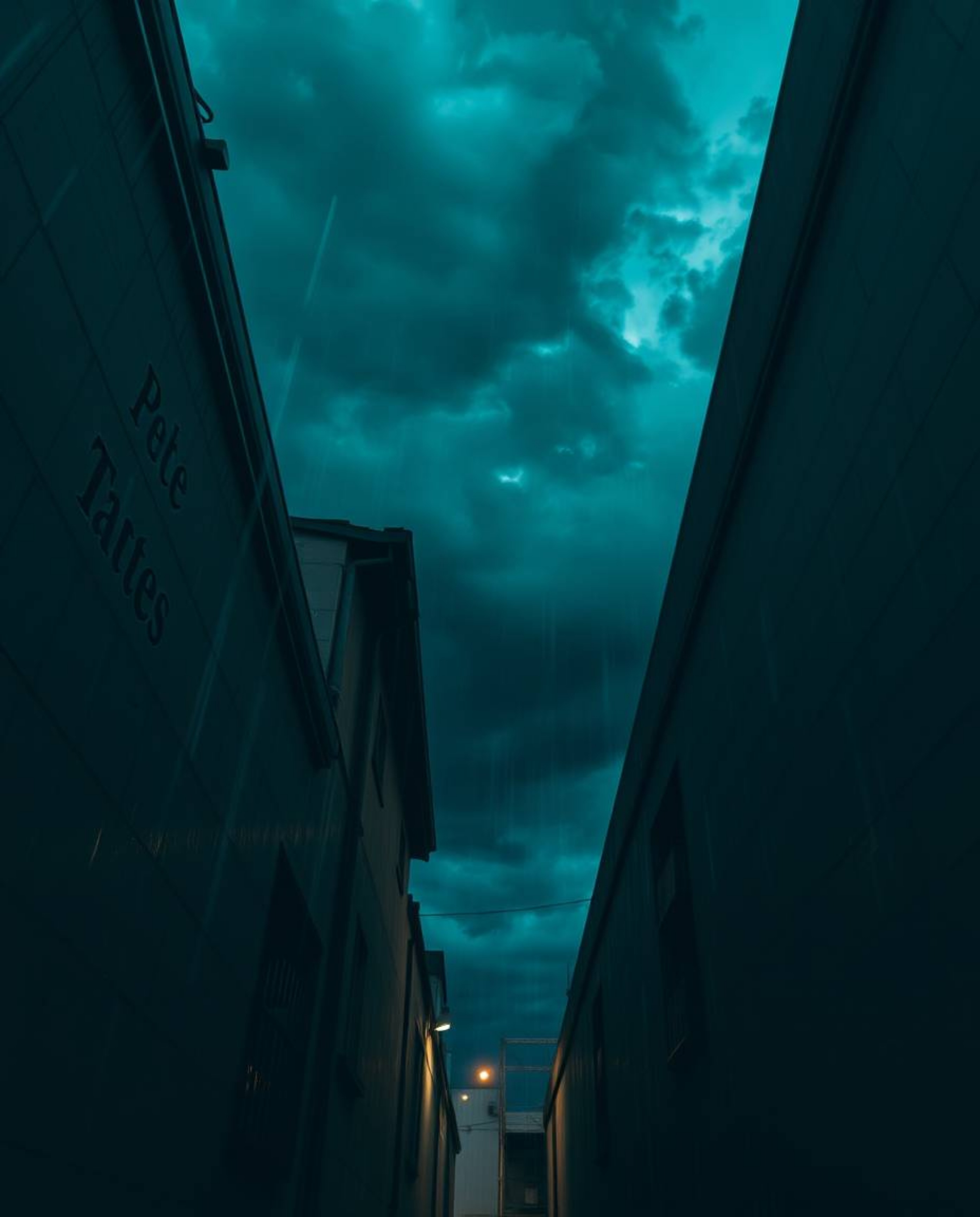 Experience the intensity of a stormy night brought to life with rich, deep teal hues. An unsettling feeling as eyes watch fro
