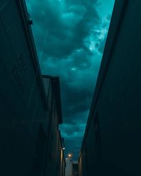 Experience the intensity of a stormy night brought to life with rich, deep teal hues. An unsettling feeling as eyes watch fro