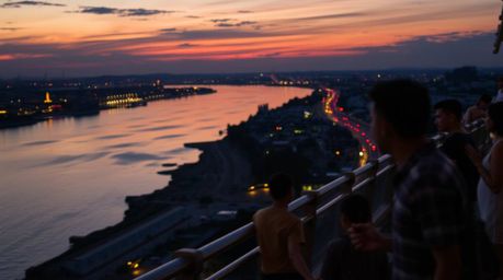 Capture the vibrant beauty of a river delta at twilight. This collection showcases candid street photography, highlighting sp