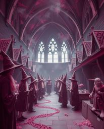 Immerse yourself in a surreal and otherworldly magical school filled with young wizards, brought to life with striking infrar