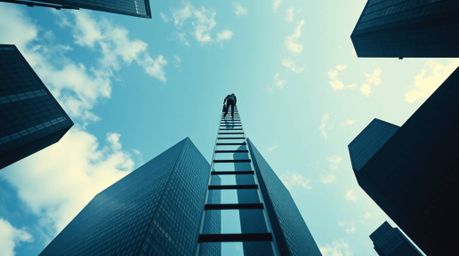Explore a chilling yet captivating visual narrative blending eerie architecture with the abstract concept of success. Witness