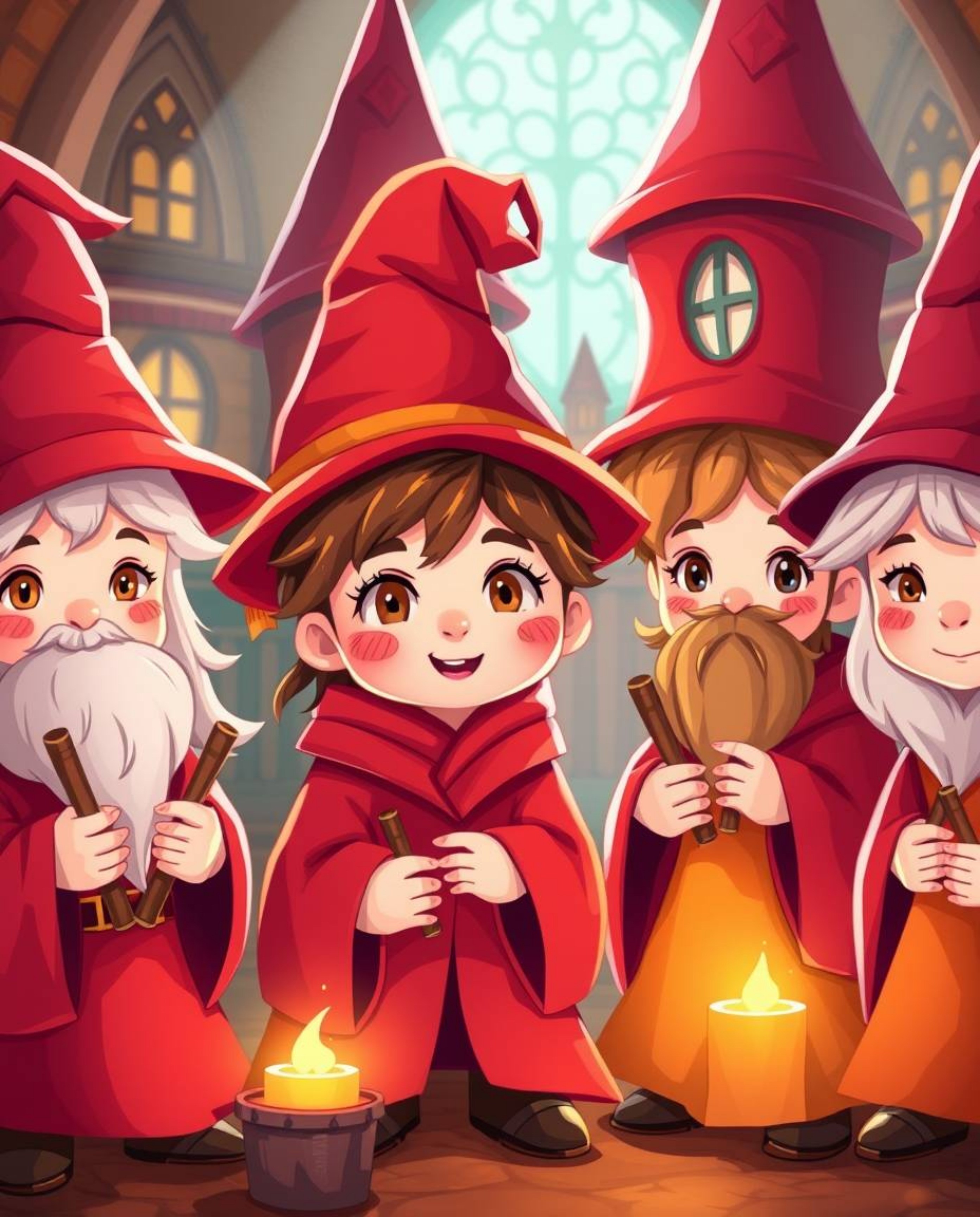 Explore a whimsical and adorable magical school filled with cute young wizards. Immerse yourself in a world of warm colors, f