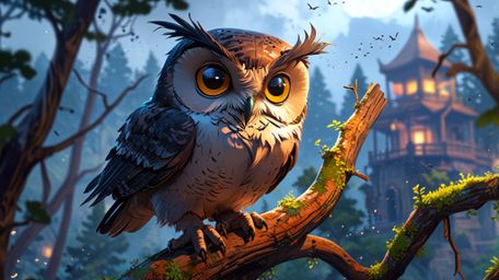 An atmospheric and visually stunning scene, created in a beautiful blend of Pixar and anime styles. High atop a tall lookout 