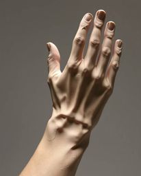 A compelling sculptural representation of a clay hand reaching towards the light from the darkness, characterized by meticulo