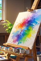 A captivating image showcasing an artist's palette bursting with vibrant oil paints, meticulously arranged and ready for use.
