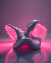 Explore a surreal world of infrared tones and gentle soft light, where sculptural 3D fluid shapes of mercury come to life. Re