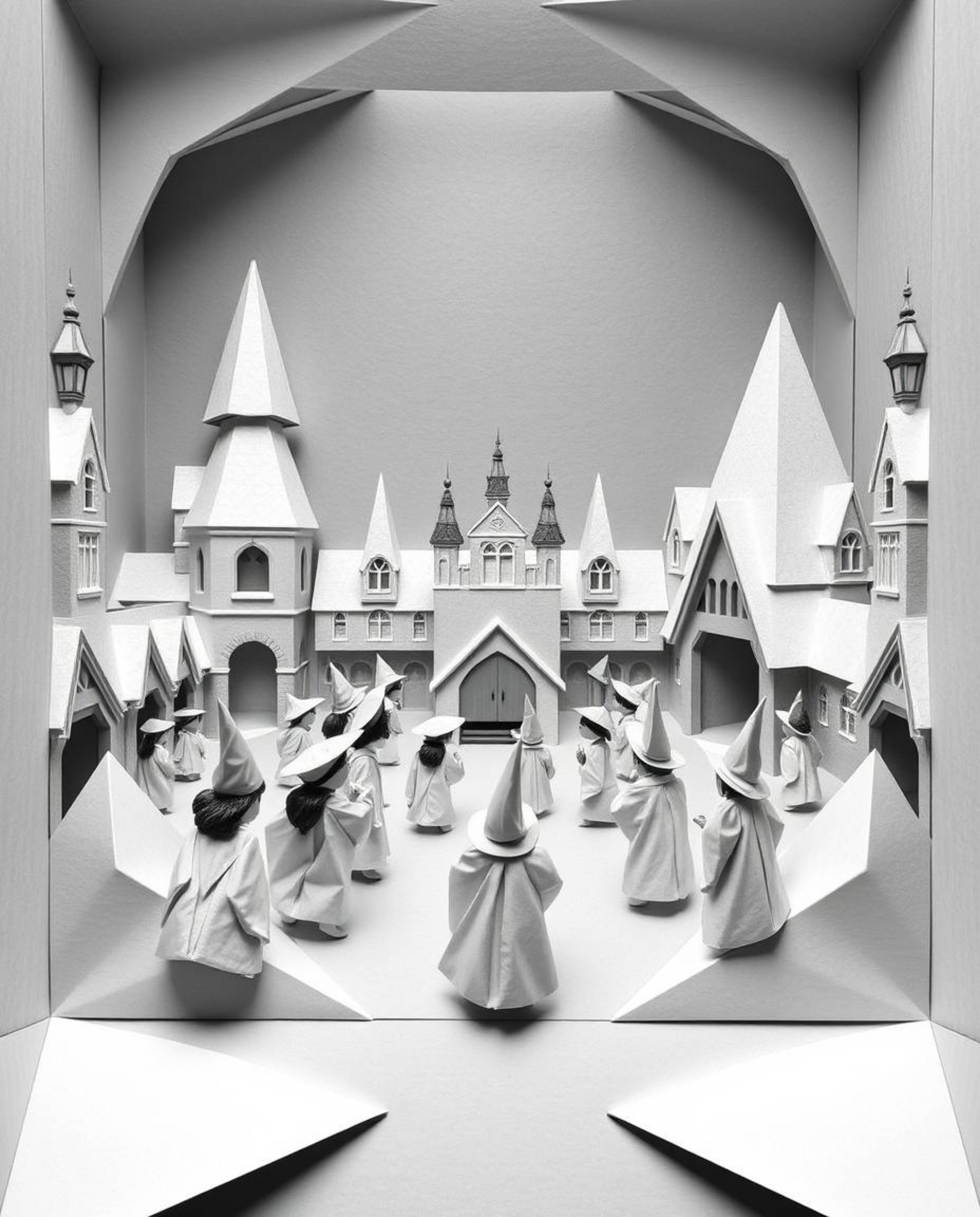 Explore the captivating intersection of classic aesthetics and magical wonder with these stunning black and white images. Ins
