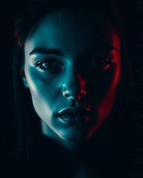 Discover a captivating collection of dreamlike surreal portraits rendered in a striking digital glitch art style.  These piec