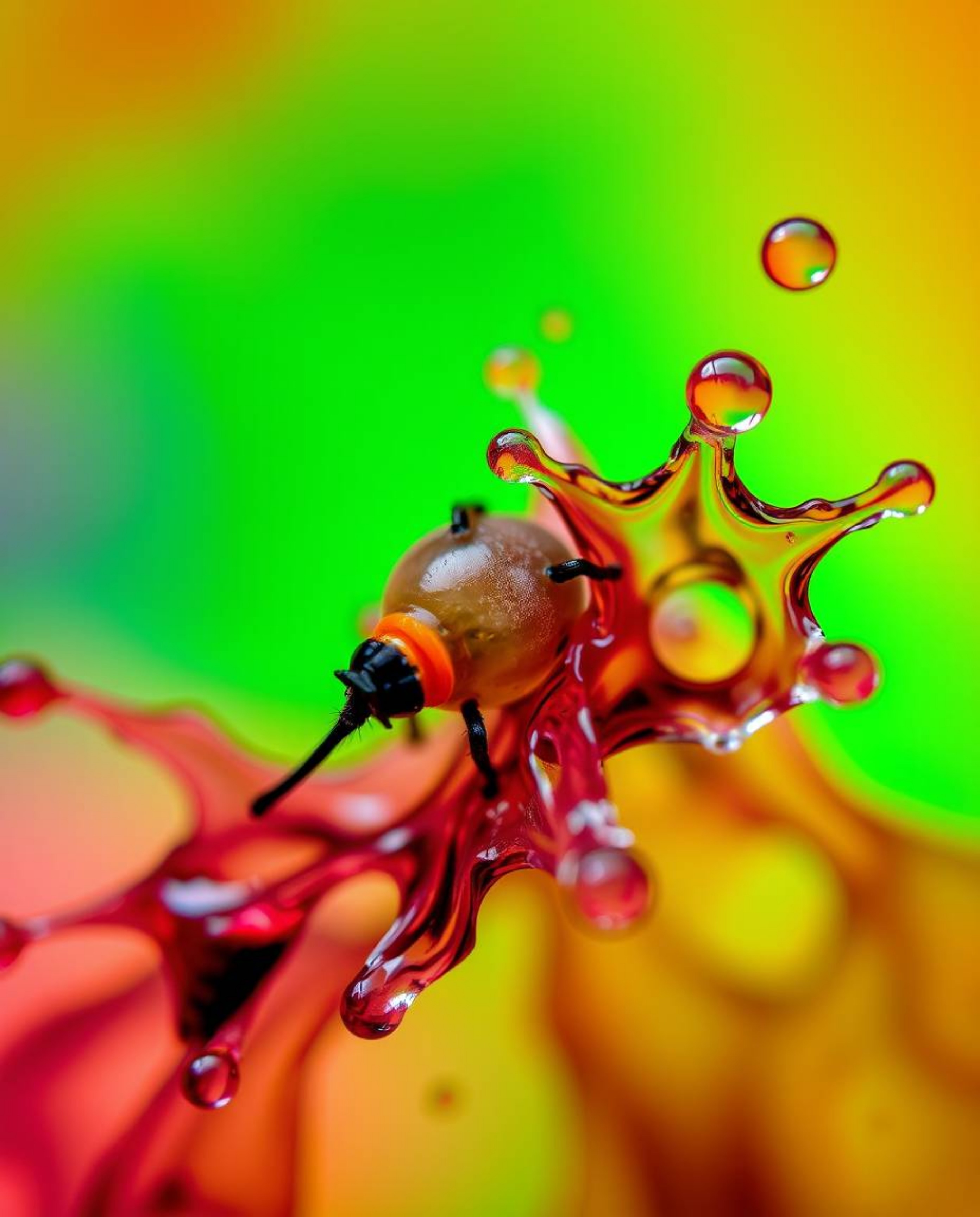 Explore the captivating world of extreme macro photography with these stunning images featuring intricate details of ink in w