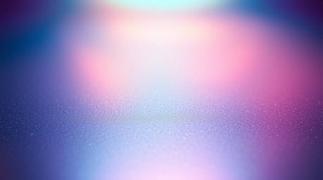 A dramatic cinematic style image featuring an iridescent gradient texture on a metallic surface. The vibrant color shifts cre