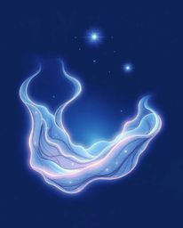 Immerse yourself in the captivating blend of hand-drawn artistry and futuristic 3D fluid shapes with glowing edges, set again