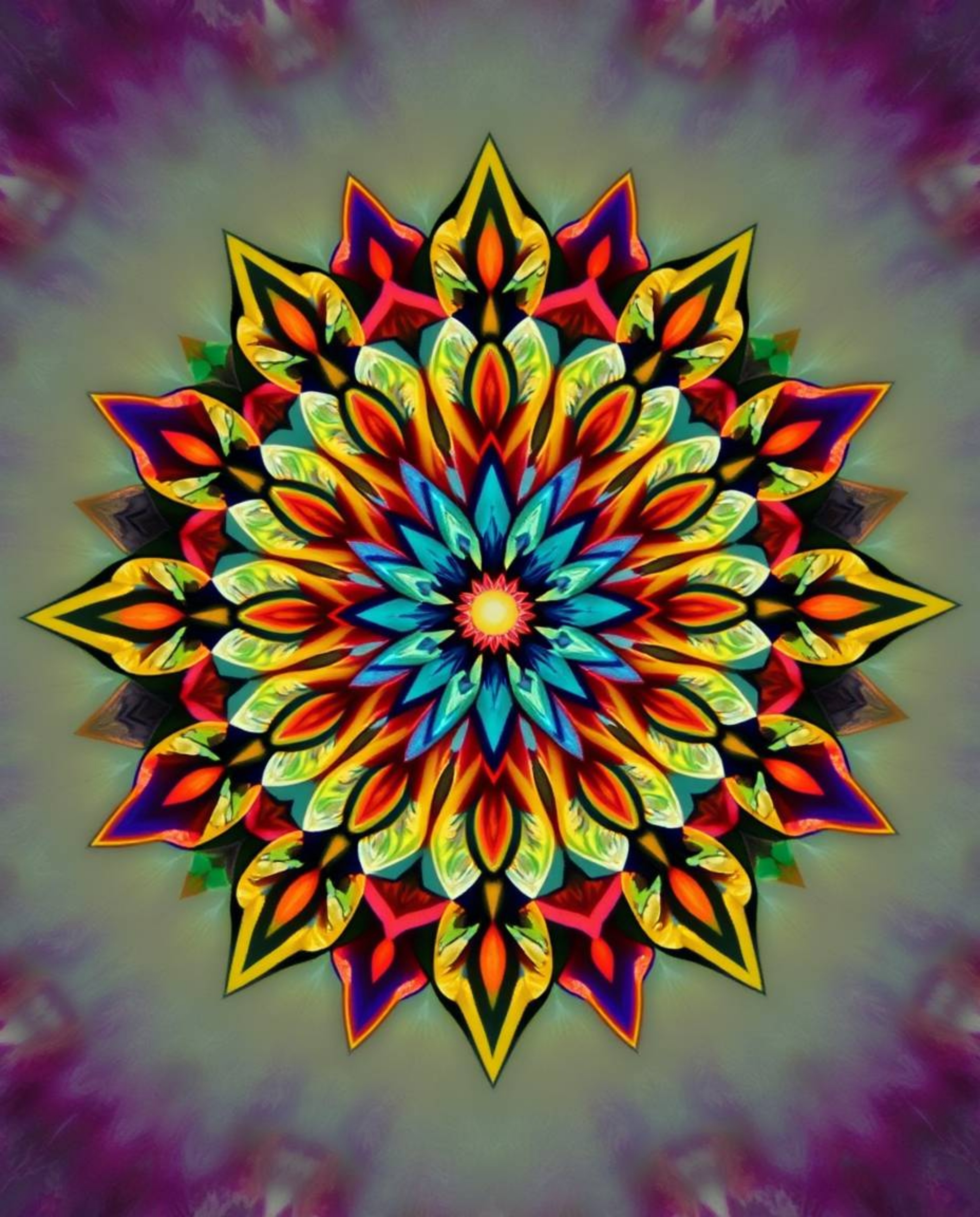 Discover mesmerizing geometric floral mandalas with vibrant colors and a symmetric design.  These enchanting artworks create 