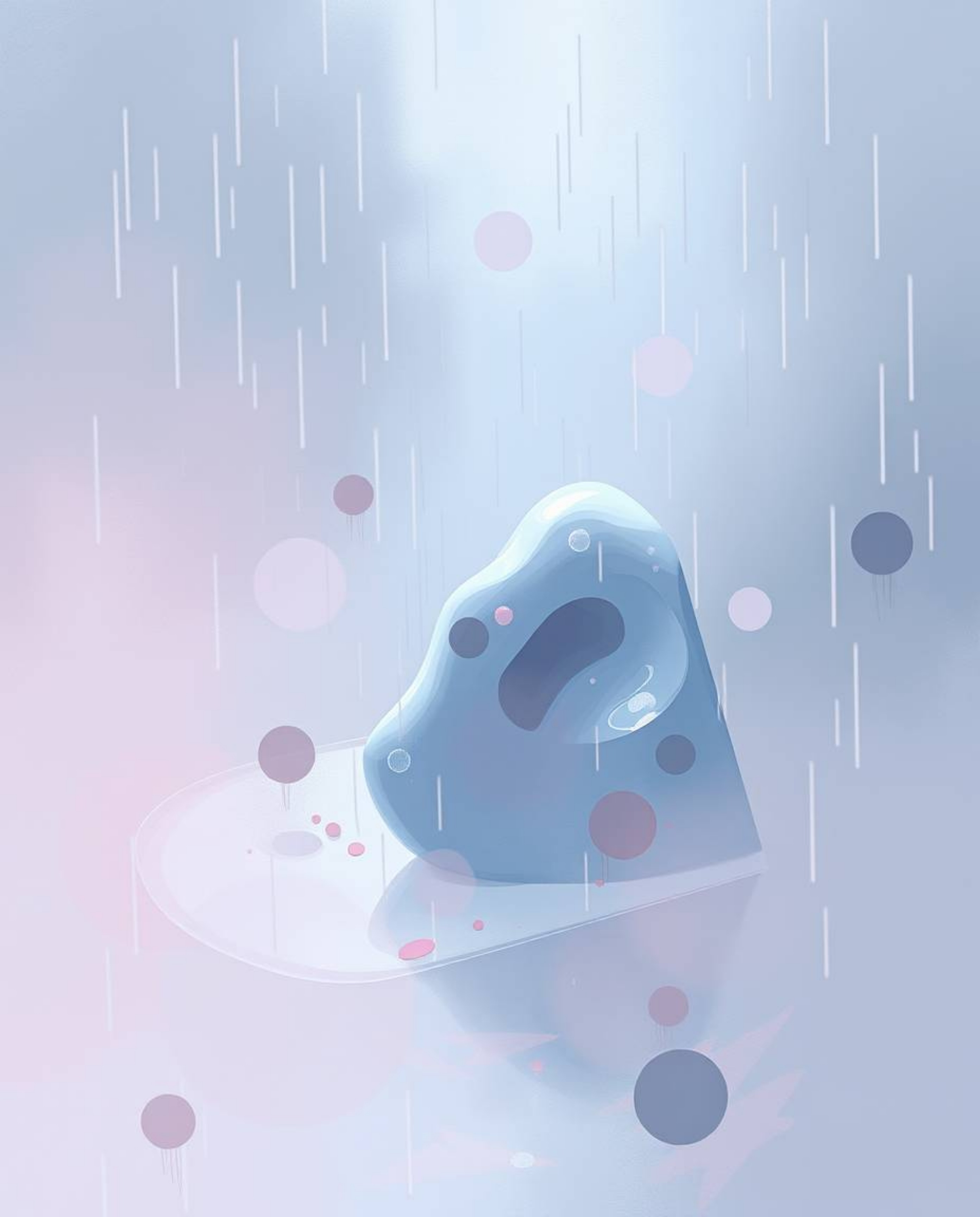 Explore a collection of digital sketches featuring misty atmospheric scenes and abstract 3D liquid forms rendered with rough,