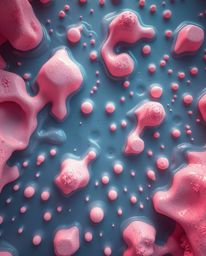 Experience an otherworldly top-down perspective in this surreal bird's-eye view image rendered in striking infrared tones. Hy