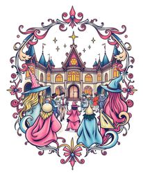 Discover unique symbolic traditional tattoo art prints featuring a magical school filled with young wizards.  These designs b