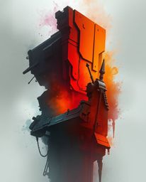Explore the captivating realm of epic colors and misty atmospheres, brought to life through rough digital sketches and metall