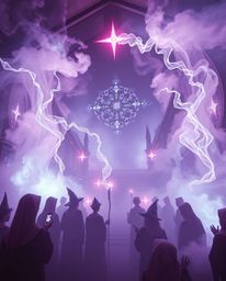 Discover a captivating surreal infrared image of a magical school brimming with young wizards.  The ethereal scene, imbued wi