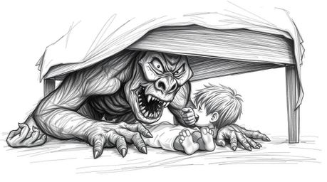 A heartwarming scene depicted in a high-contrast, low-key hand-drawn pencil sketch showcasing an extreme macro close-up of a 