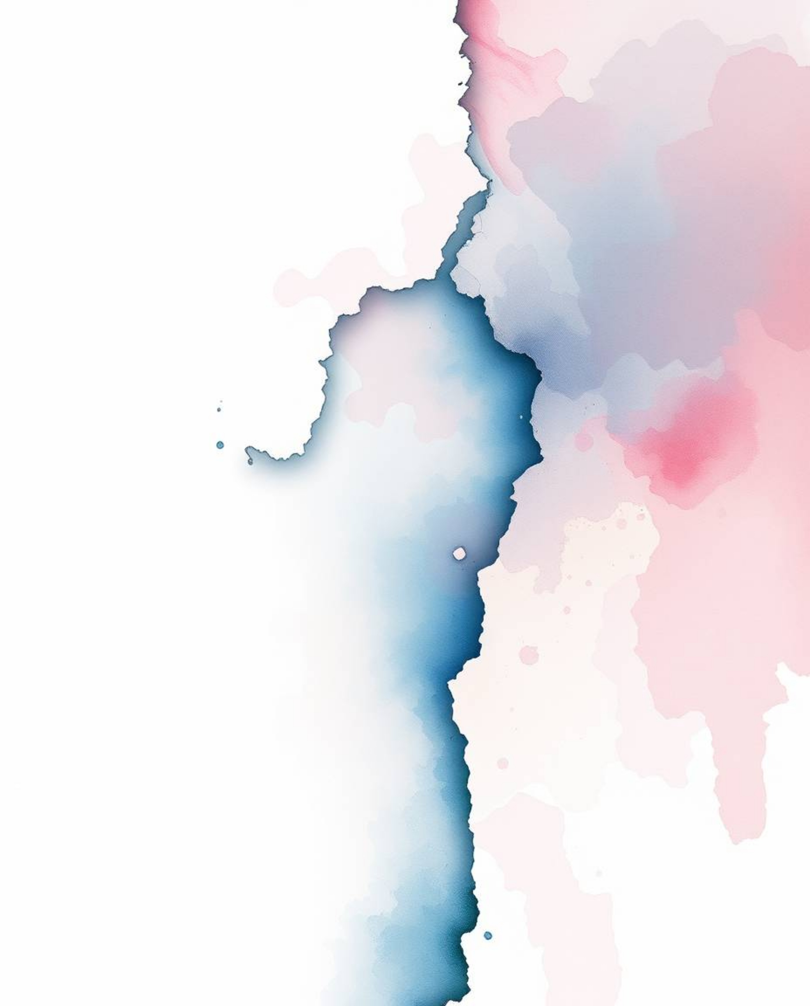Explore a captivating watercolor painting depicting a digital glitch landscape in a state of fragmentation. This artwork feat