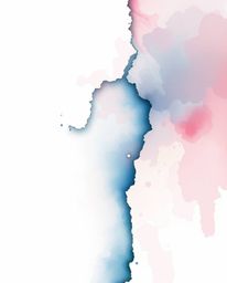 Explore a captivating watercolor painting depicting a digital glitch landscape in a state of fragmentation. This artwork feat