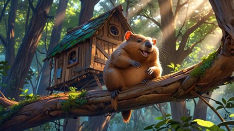 In a beautifully rendered scene blending the heartwarming charm of Pixar with the expressive aesthetics of anime, a dedicated
