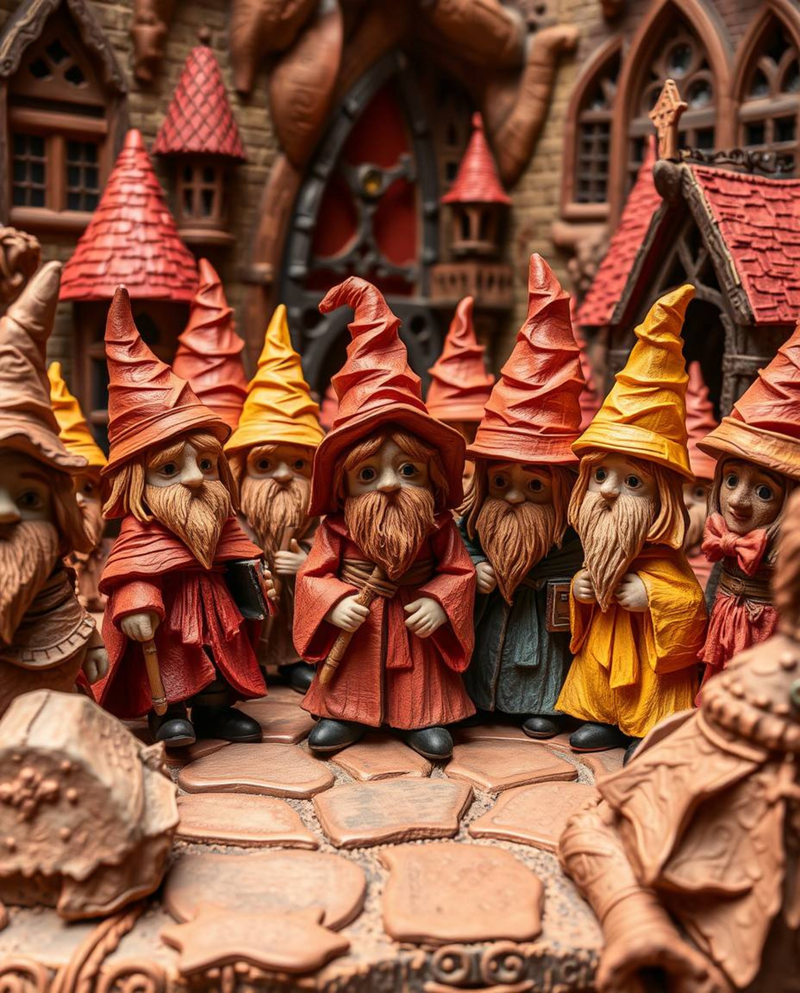 Immerse yourself in a world of whimsical artistry with this depiction of a magical school populated by young wizards. Crafted