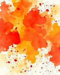High-resolution stock photo showcasing vibrant watercolor splashes in reds, oranges, and yellows. Perfect for commercial use,
