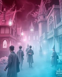 Immerse yourself in a world of surreal infrared tones, creating a soft and dreamy atmosphere. This artwork depicts a magical 