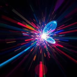 Capture the ethereal beauty of a fairy godmother appearing in a swirl of sparkles with long exposure photography. This image