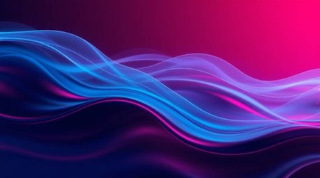 Explore mesmerizing digital art featuring neon gradient textures cascading across a liquid surface, bathed in rich burgundy a
