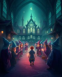 Step into a magical school where young wizards learn and grow, surrounded by a mystic and enchanting environment.  Seamless g