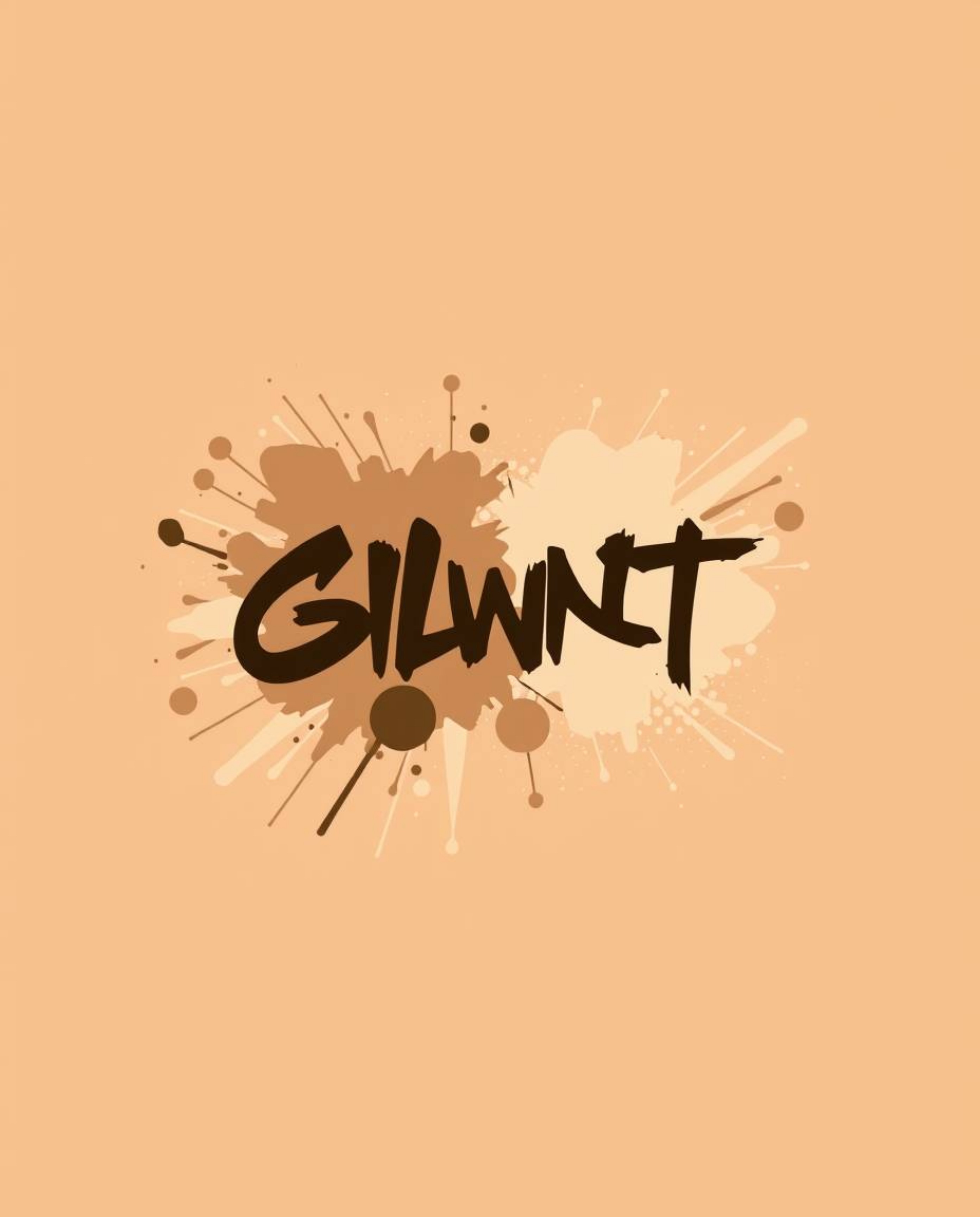 This logo design is inspired by natural earth tones and features a graffiti-style splash on a brick wall.  Geometric shapes a