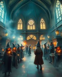 Immerse yourself in a magical school brimming with young wizards, set within a mystic and enchanting environment. Experience